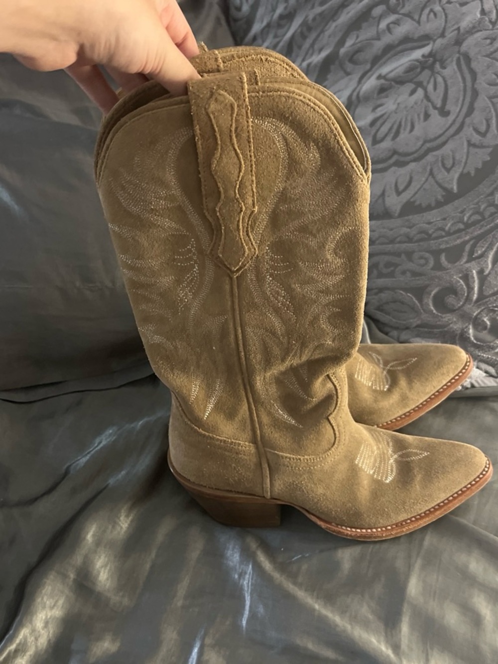 Idyllwind Suede Boots in Light Brown